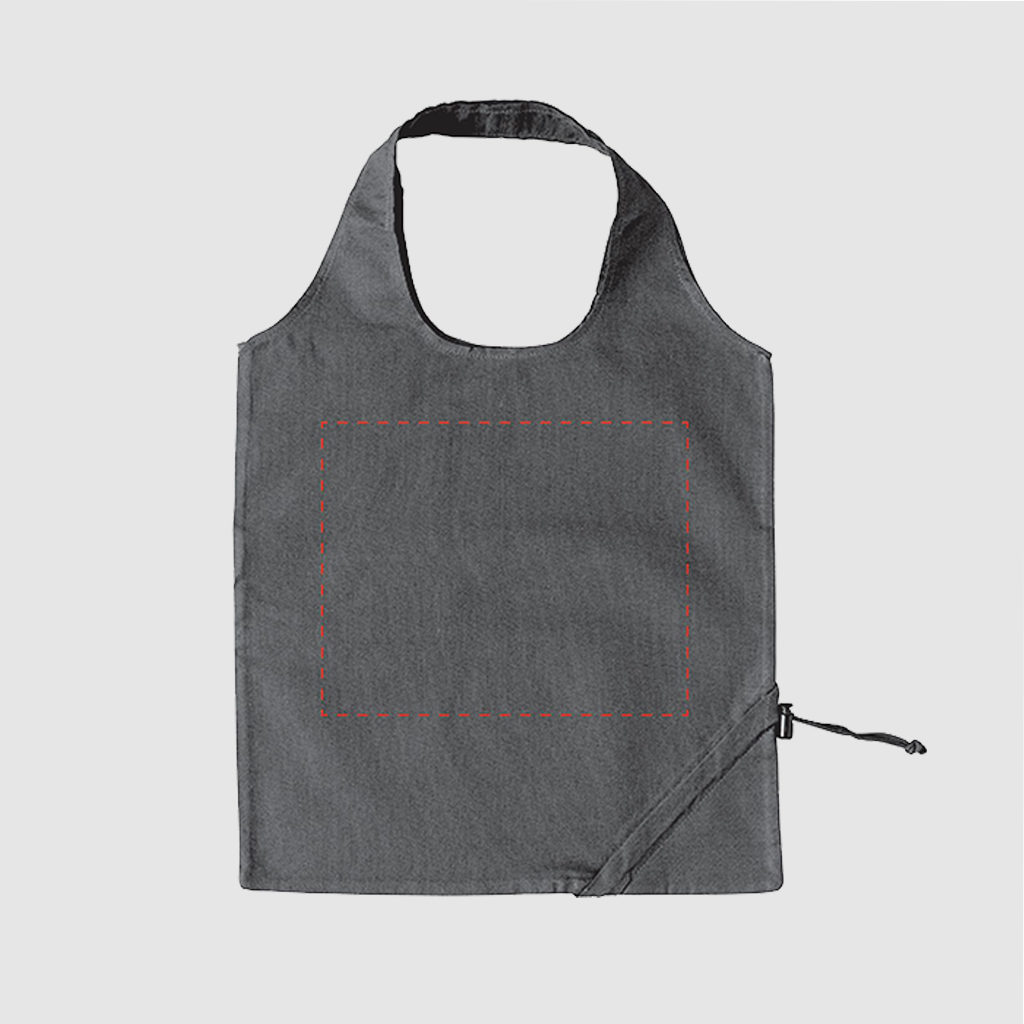 Custom folding shopper made from cotton, with double carrying straps