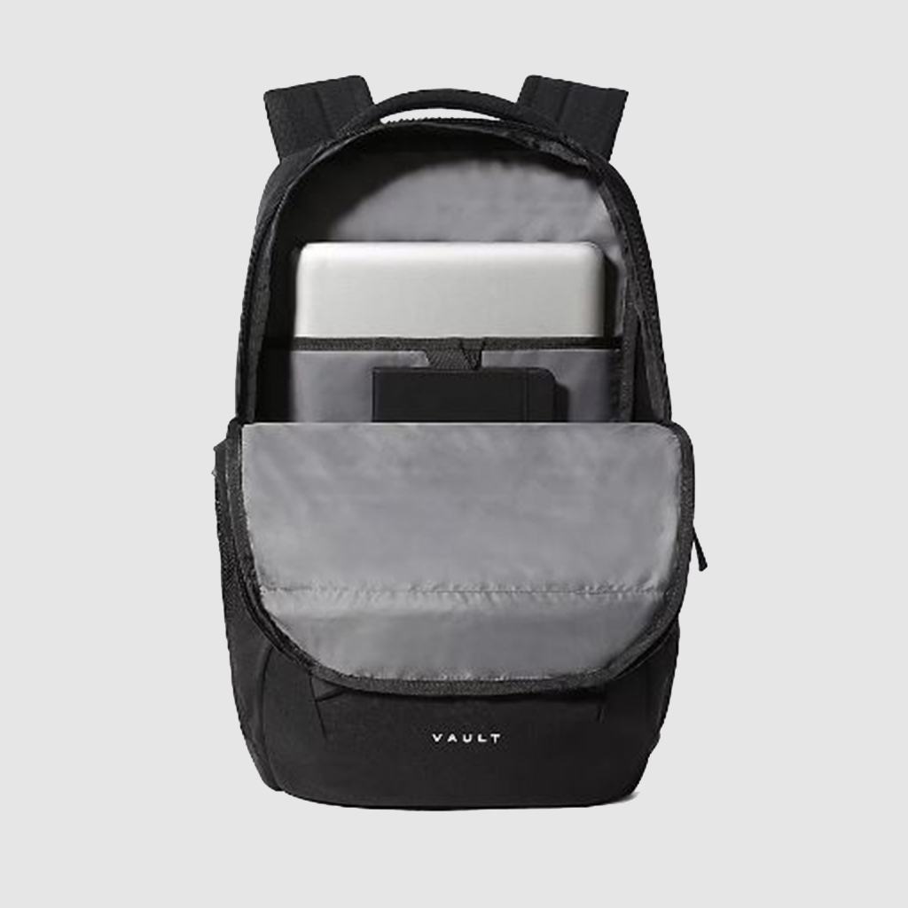 Open The North Face Vault 28L Backpack With Laptop Inside