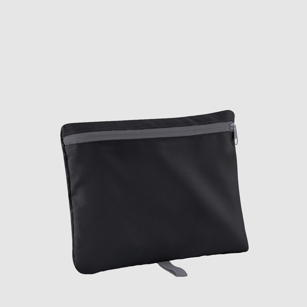 Custom black barrel bag