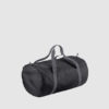 Custom black barrel bag