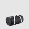 Custom black barrel bag