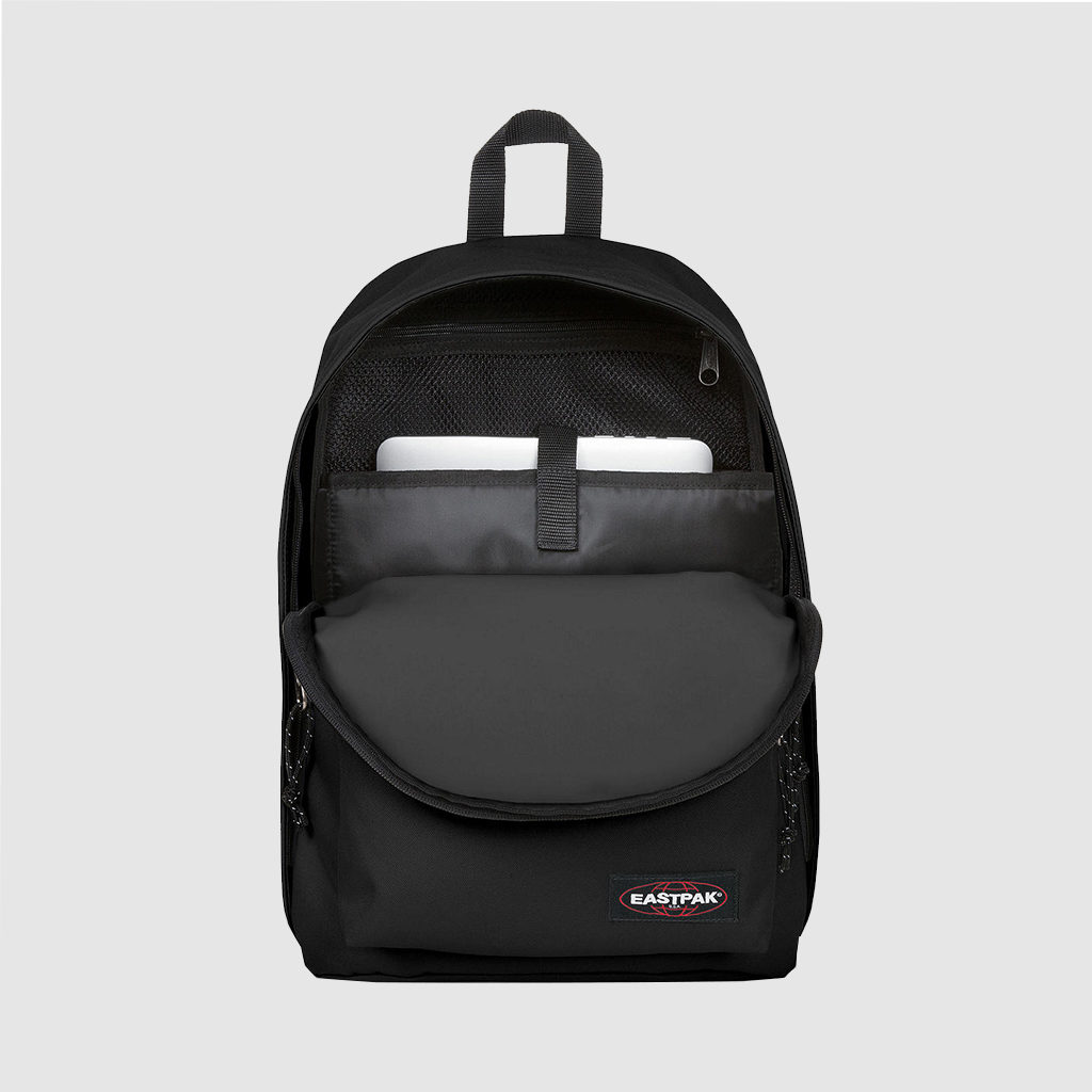 Custom 'Out of Office' by Eastpak, in black with two padded handles and a short handle for carrying