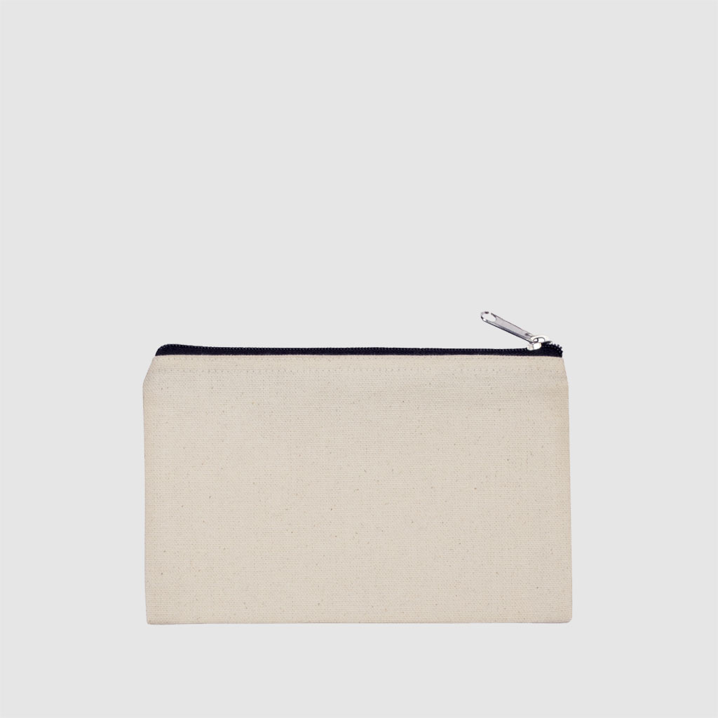 Small cotton pouch with contrast zip | The Bag Workshop