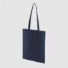 Custom midweight tote, black with long handles, lightweight, made from cotton canvas