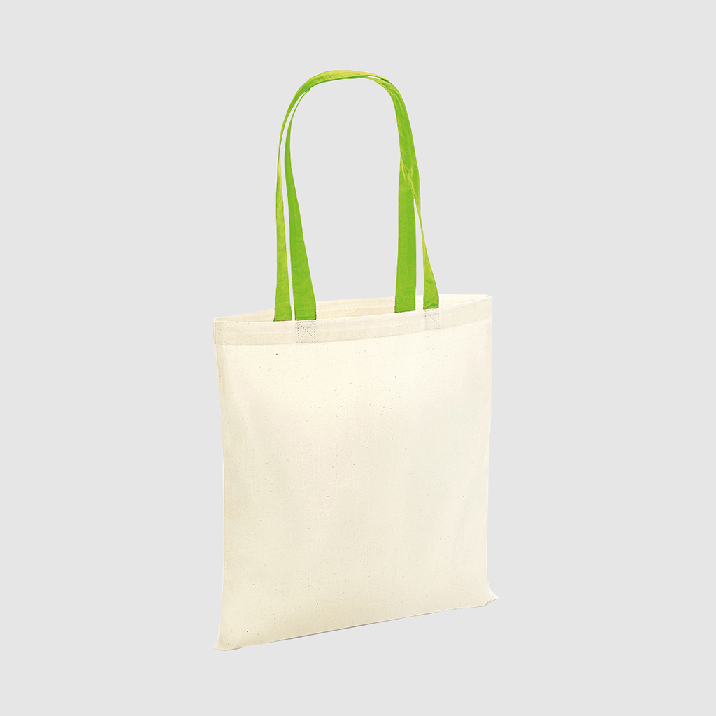 Lightweight Tote Bag with Contrast Handles