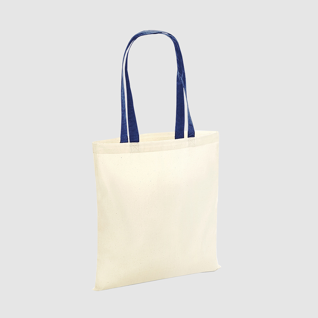 Everything Tote Bag, navy & neon, canvas tote