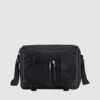 Custom messenger bag with long handles and front zip pockets