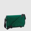 Custom messenger bag with long handles and front zip pockets
