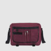 Custom messenger bag with long handles and front zip pockets
