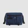 Custom messenger bag with long handles and front zip pockets