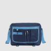 Custom messenger bag with long handles and front zip pockets