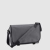 Custom messenger bag with long handles and front zip pockets