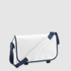 Custom messenger bag with long handles and front zip pockets