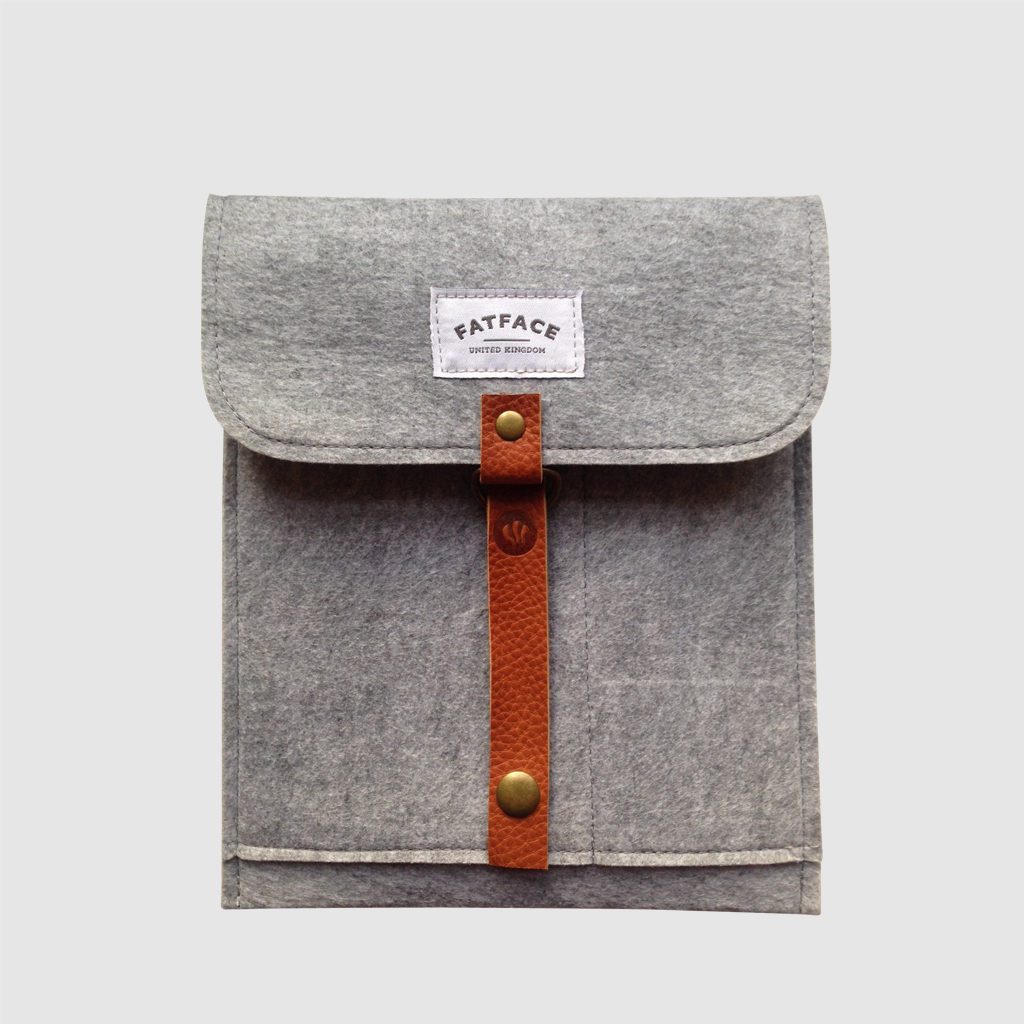grey felt folder for Fat Face