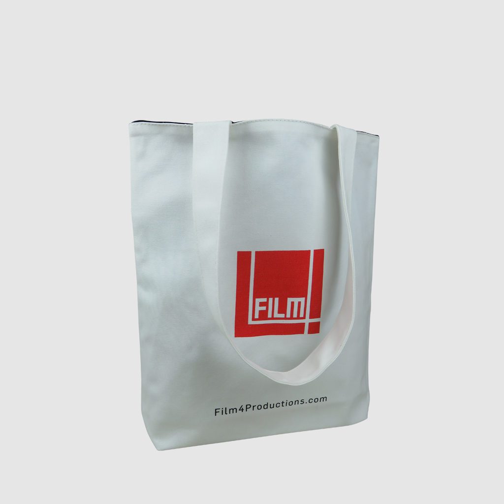 white bag with custom lined bag lining