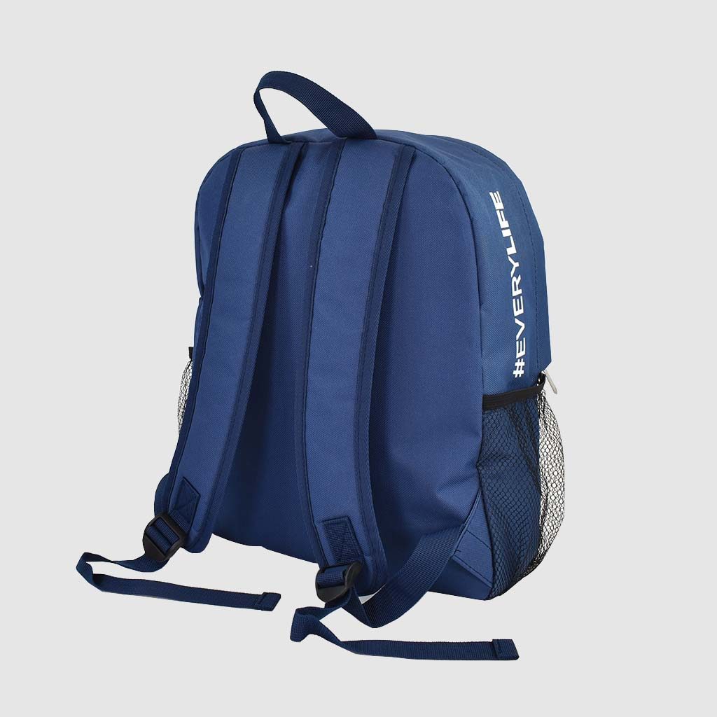 printed backpack with adjustable back straps and netted pockets
