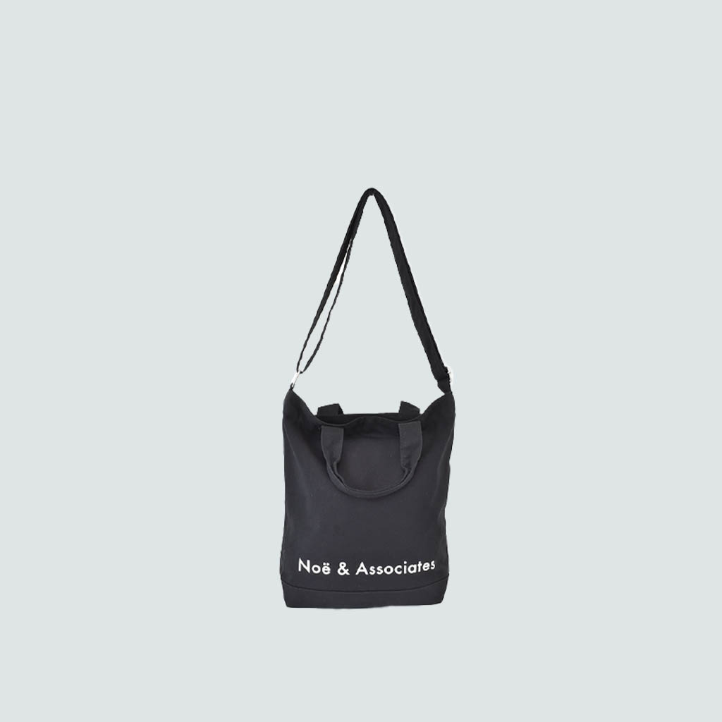 black A4 sling bag with removable shoulder carry strap