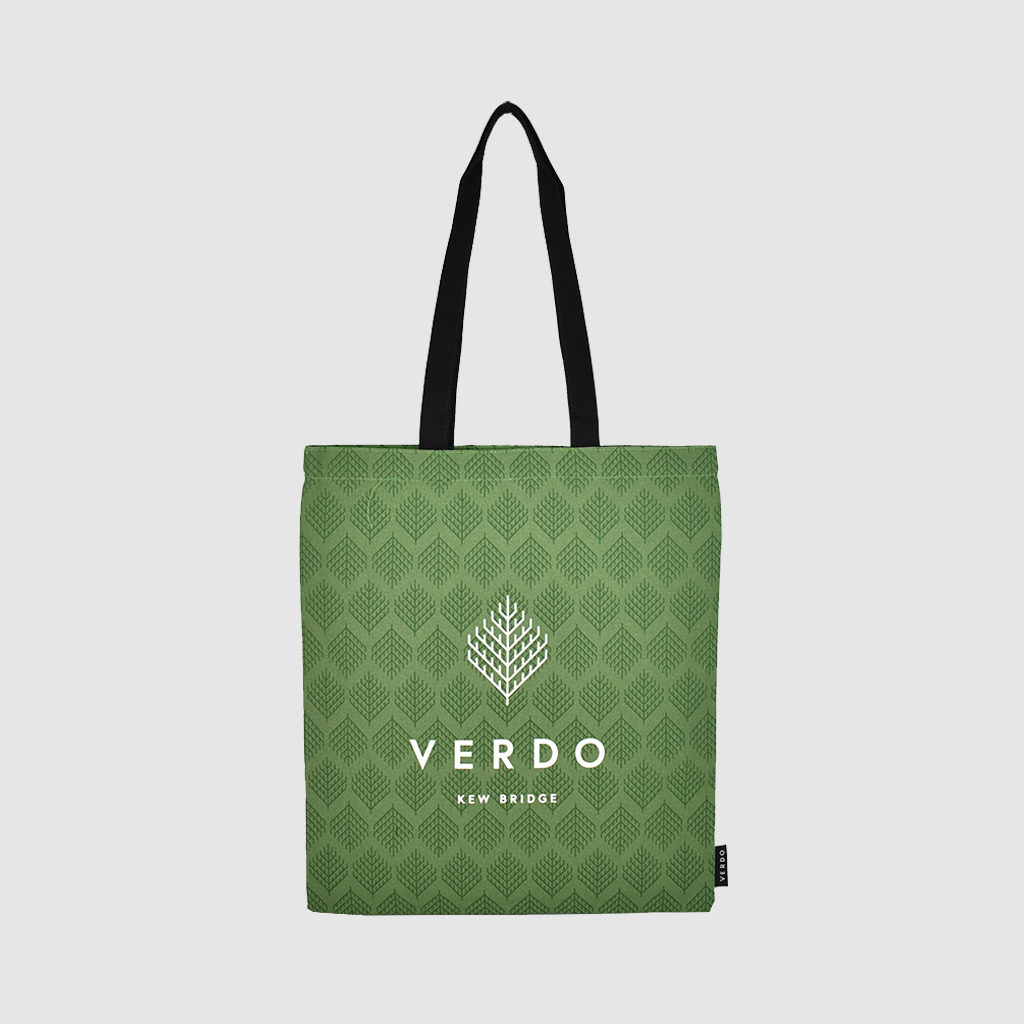 layered print on bag