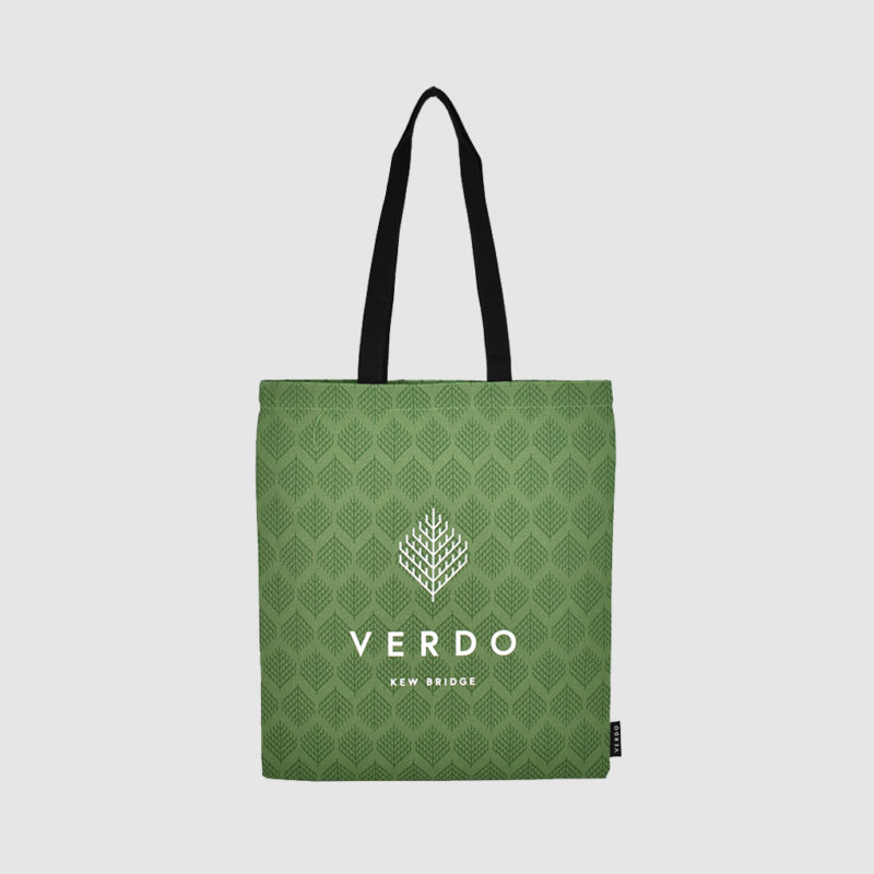 layered print on bag