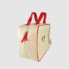 Bespoke carry case with red trim and embroidery