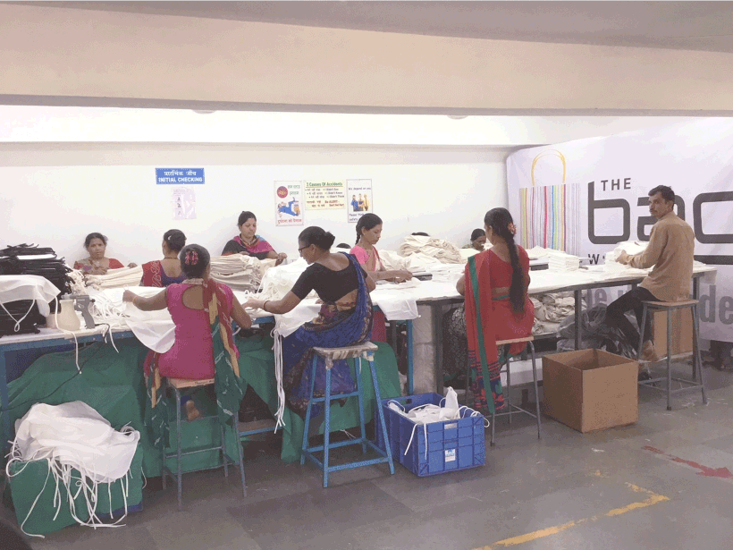 factory at work custom bag manufacturing
