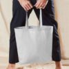 Man Holding Lightweight Grey Tote Bag