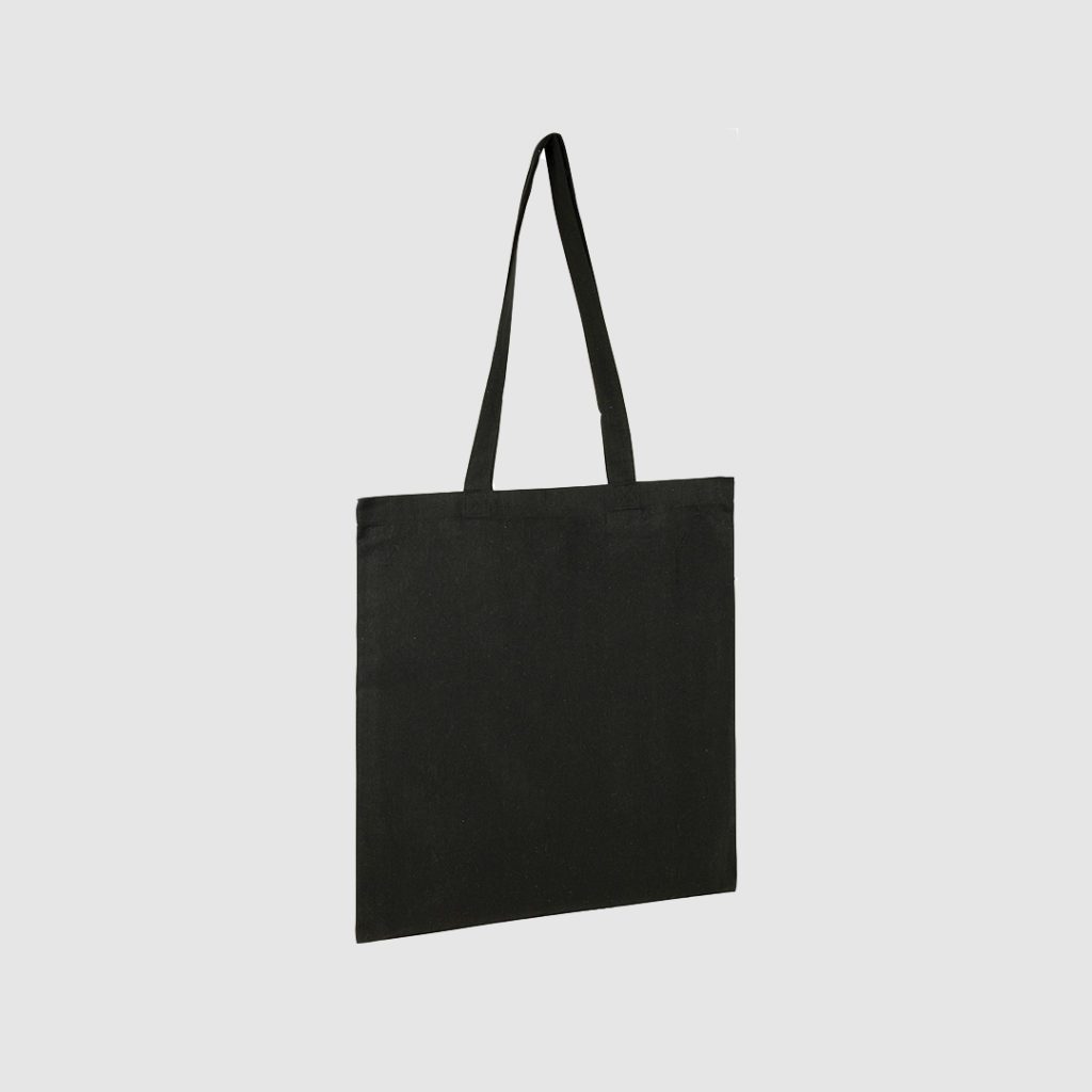 Black Recycled Cotton Tote Bag