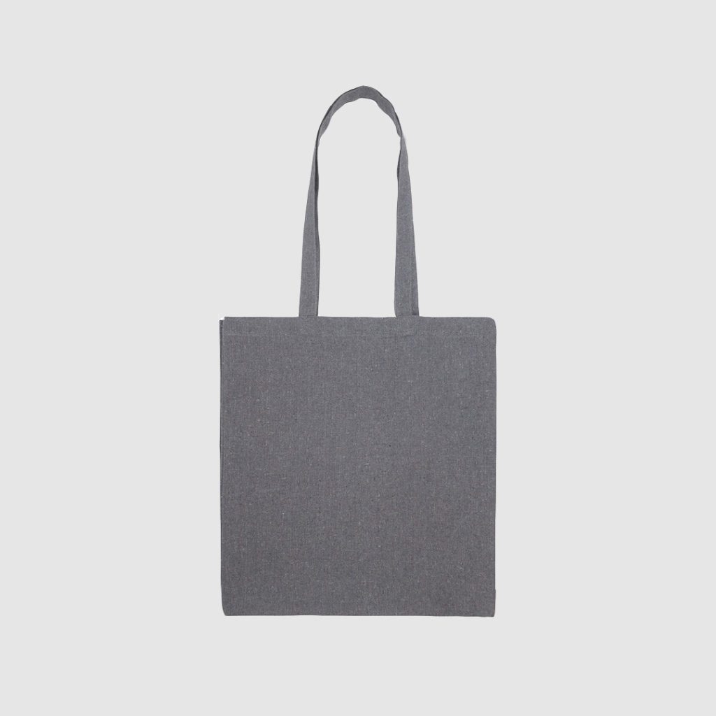 Grey Cotton Tote Shopper Bag