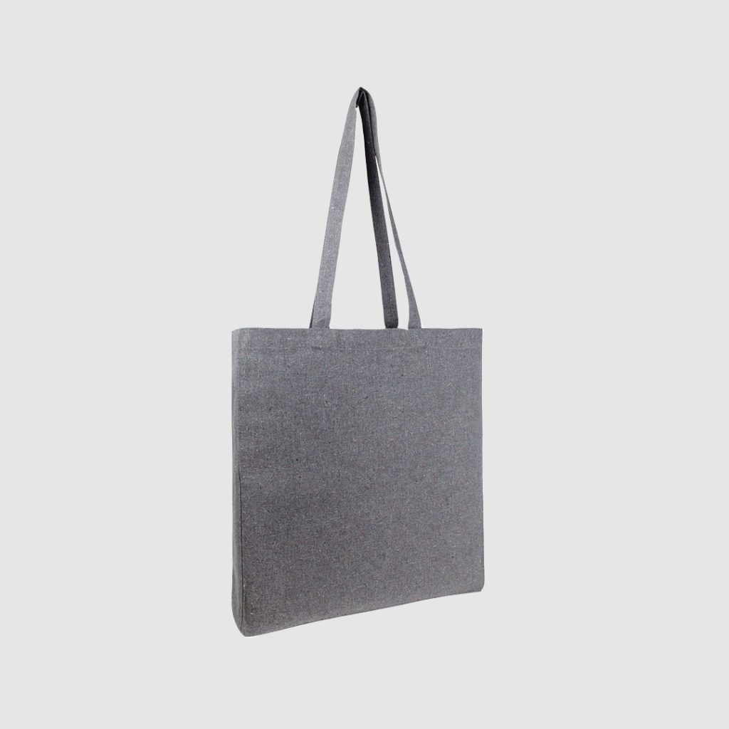 Grey Cotton Tote Shopper Bag