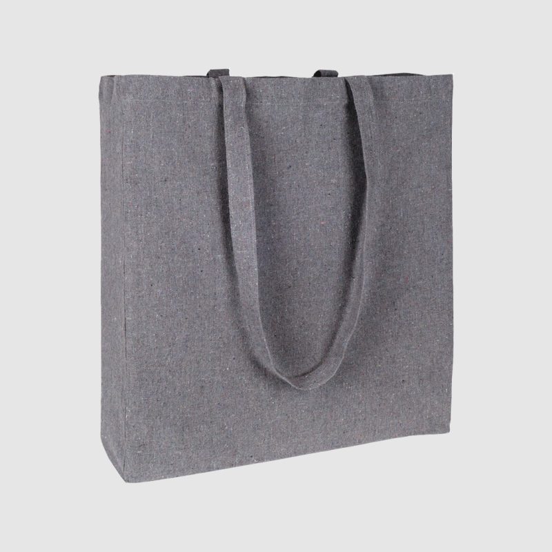 Grey Cotton Tote Shopper Bag