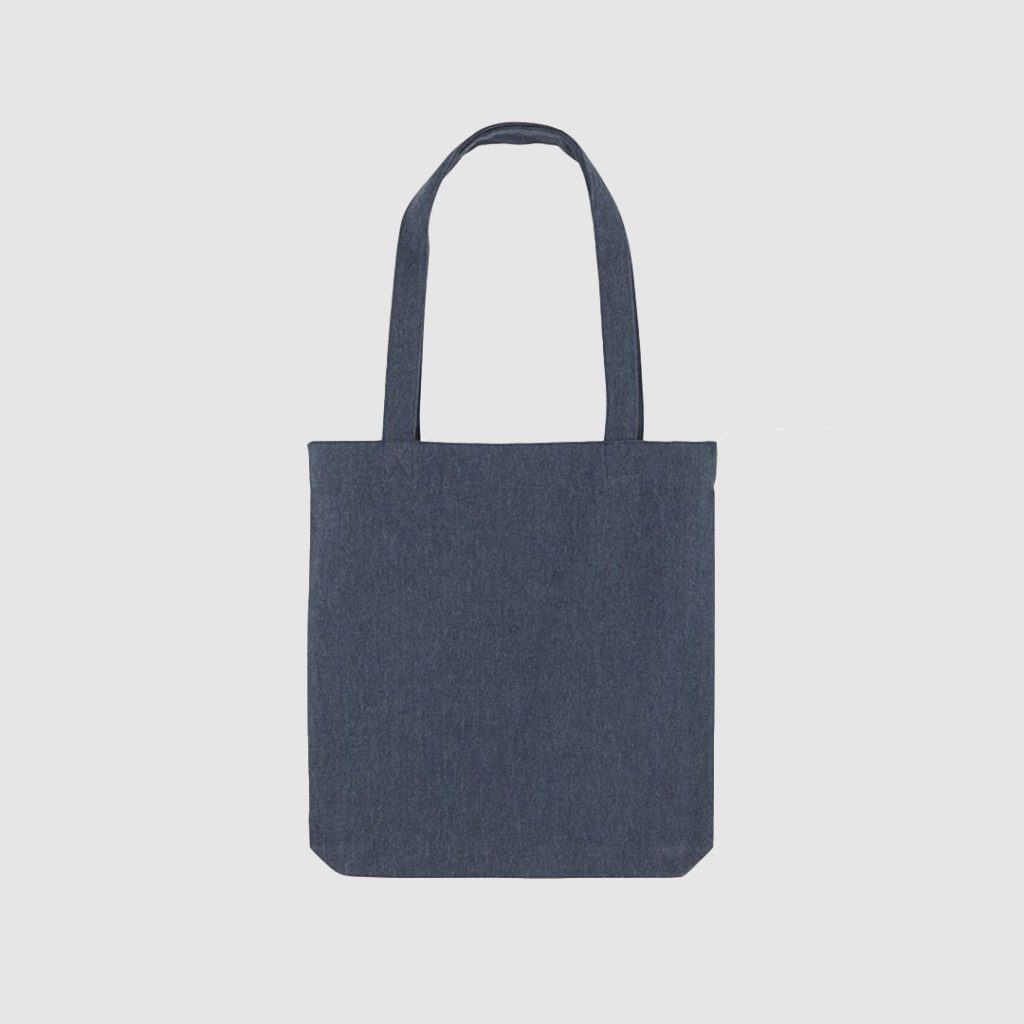 Blue Cotton Tote Bag