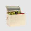 Natural Cotton Thermal Cooler Bag With Zip Closure