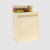 Natural Cotton Thermal Cooler Bag With Velcro Closure
