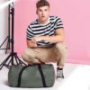 Man With Grey/Black Duffle Bag