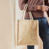 Man Handling Natural Jute Shopper Bag