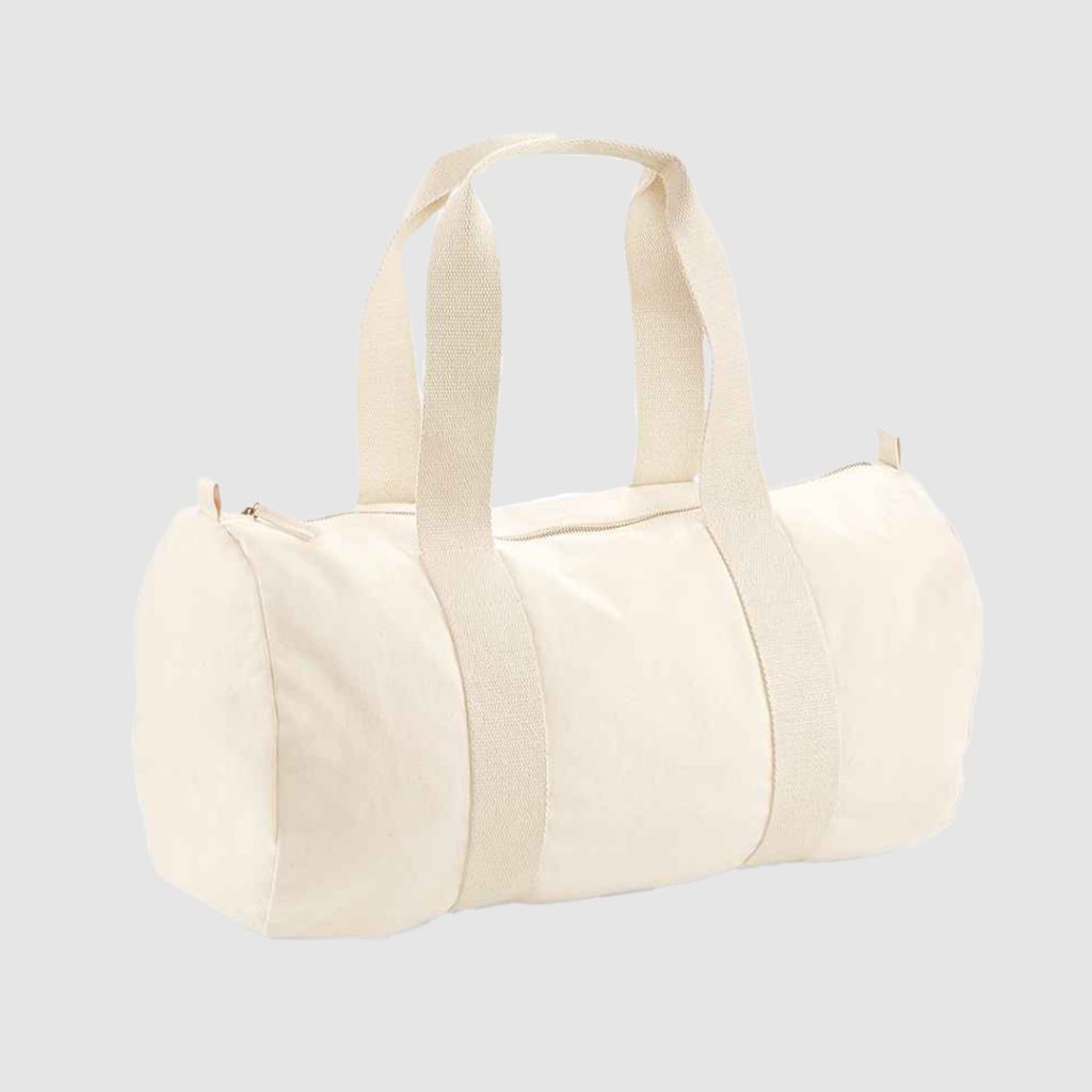 Natural Cotton Tote Duffle Bag