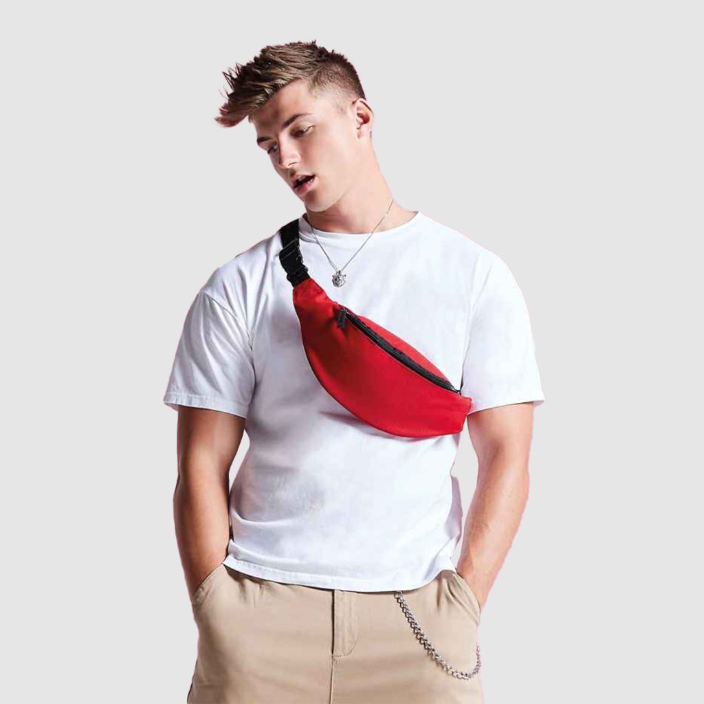 Man Wear Across Body Pouch Bag