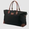 Black Duffle Bag with Leather Look Handles
