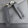 custom vegan yoga bag in grey polyester and vegan leather