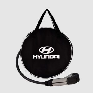 black hyundai case with round zip and carry handle