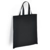 Black Short Handled Shopper Tote Bag