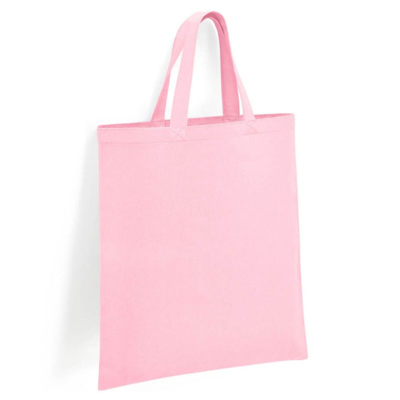 Light Pink Short Handled Shopper Tote Bag