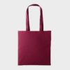 Burgundy Cotton Shopper Tote Bag