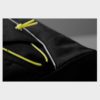 Grey/Black Backpack Front with Glow in the Dark Yellow Straps Close up Detail