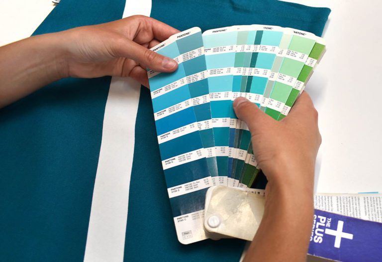 Pantone Colour Swatch Booklet in Hands