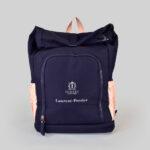 navy blue picnic bag with pink side pocket with thermal fabrics for bags