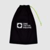 Black custom drawstring with custom colour drawstring.