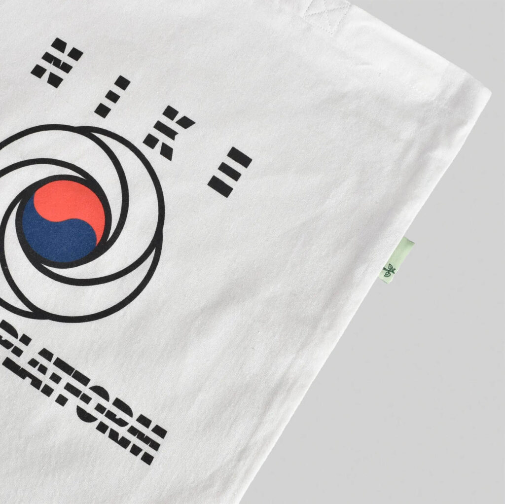 side view of white bag with Nike print