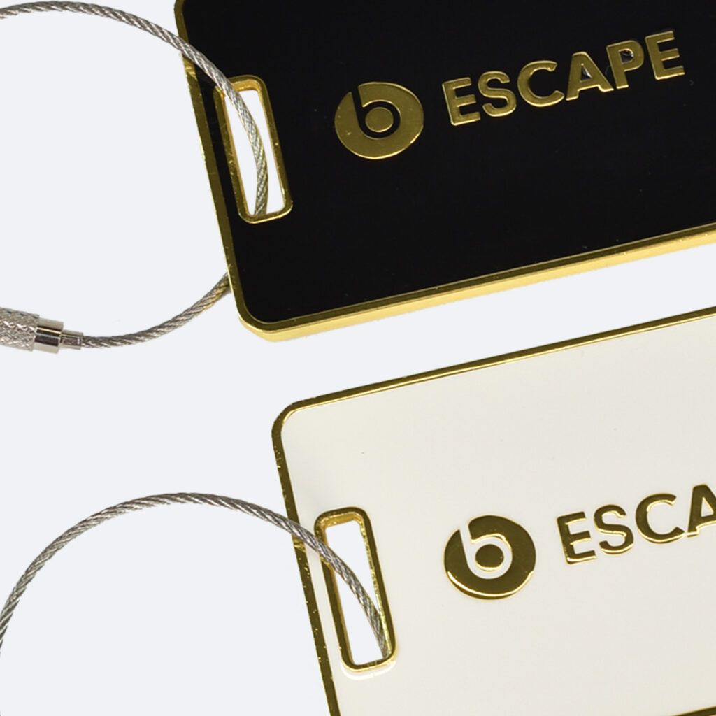 Beats by Dre black and cream luggage tags